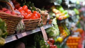 Vegetables in a grocery store